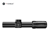 Lunette de visée T-EAGLE EOX 1.2-6X24 IR noire, rapide, avec illumination rouge réglable, étanche, en aluminium, lentilles multicouches, réglage de la parallaxe