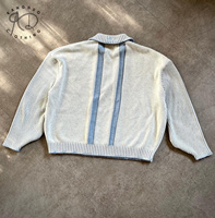 KD Fabricant de tricot OEM ODM Logo brodé personnalisable Pull à col rond et à manches longues Pull-over en maille zippée pour hommes