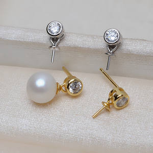 Ensemble de pendentifs et de boucles d'oreilles en argent S925, style nid d'oiseau, perles, accessoires de bricolage, plateau vide semi-fini 1318 - Product Image 2