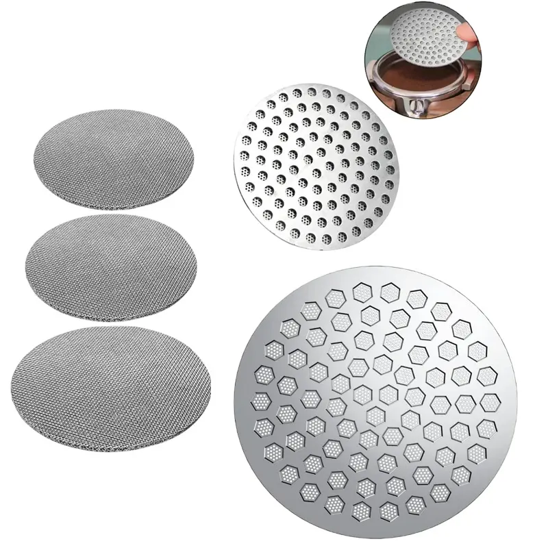 51 53.5 58.5 Mm Koffiefilterplaat Vervanging Backflush Filter Mesh Scherm Multi-Formaten Espresso Puck Scherm