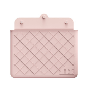 Silicone Cosmetic Bag Diamond Lattice Medium Size Multi Function Organizer <b>For</b> Travel <b>Makeup</b> <b>Storage</b> - Product Image 2