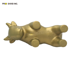 Golden Bull Shape Stress Relief Toy Anti-Stress Squishy <b>Ball</b> Unisex PU Foam with Custom Logo Printing - Product Image 3