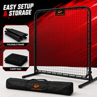 Filet de rebond pliable multi-sports avec structure en acier stable pour le football, le baseball, le golf et l'entraînement en extérieur