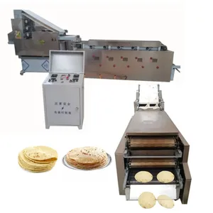 Volle Linie 2 Reihen flache libanesische Lavash Chapati Roti Pita Brot arabische Brothers tellung Maschinen hersteller Bäckerei Produktions linie automatisch