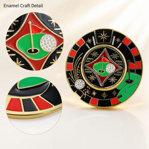 Marqueur de balle de golf magnétique de nouvelle conception avec marqueur central amovible de 25 mm pour les cadeaux de tournoi de golf - Product Image 4