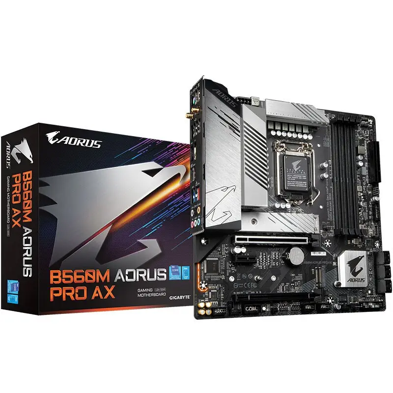 Carte mère GI.GABYTE B560M AORUS PRO AX DDR4 128 go SATA M.2 LGA 1200 Socket pour processeur intel Core i7 10400F/11400F/11700K/11900