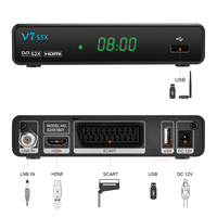 GTMEDIA V7S5X Décodeur Satellite DVB S2X FTA Auto Biss PowerVu Sortie Scart Nouveau Récepteur TV Satellite S2/S2X GTMedia V7 S5X