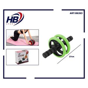Roue double verte de 16 cm pour rouleaux abdominaux pour les exercices abdominaux - Product Image 3