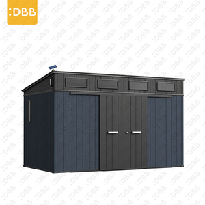 Caseta de Jardín Moderna de <span class=keywords><strong>Resina</strong></span> Plástica 12x10, Gran <span class=keywords><strong>Cobertizo</strong></span> de Almacenamiento Exterior con Techo a Dos Aguas, Impermeable y Ventilado, Kit de Construcción con Suelo en Oferta - Product Image 1