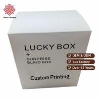 Caja de cartón corrugado vacía personalizada Baoren, caja ciega hecha a mano para embalaje de velas DIY, juguete de moda, impresión desechable