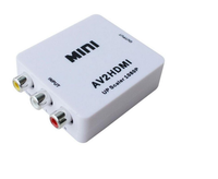 Mini convertisseur AV vers HDMI 1080P 60Hz, adaptateur portable RCA Composite CVBS AV2HDMI, alimenté par USB, pour les voyages, les jeux rétro, les ordinateurs portables, les téléviseurs