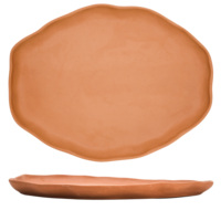 Plato ovalado de terracota de 39x30 cm para servir platos