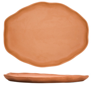 Piatto ovale in terracotta 39x30 cm per servire piatti da portata - Product Image 3