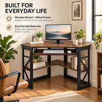 Bureau d'angle multifonctionnel moderne et durable avec étagère de rangement pour la maison et le bureau – Meilleure vente