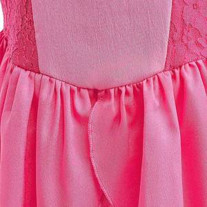 Nuevo Vestido de Princesa Rosa con Mangas Abullonadas de Encaje para Niñas, Disfraz de Cosplay de Cuento de Hadas para Fiesta de Cumpleaños, Actuación en Escenario, Carnaval - Product Image 4