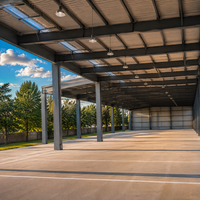 Abri de voiture en acier préfabriqué, abri de garage, abri de stationnement métallique, conception personnalisée, grande portée pour zone de stationnement extérieure