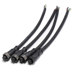 M16 <b>Waterproof</b> Connector <b>Cable</b> 2-5 Core Outdoor Signal Transmission Plug In Tighten Threaded Joint PVC Shell - Product Image 1