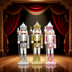 Figurine décorative de Noël en bois, collection d'ornements de table, <span class=keywords><strong>casse</strong></span>-noisette en bois - Product Image 1