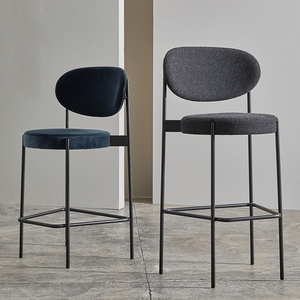 Tabourets de bar hauts de concepteur nordique avec dossier à la maison chaise de loisirs créative pour la maison hôtel école chambre appartement - Product Image 1