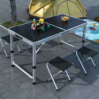 Table pliante de camping pas chère, mini, ultralégère, en alliage d'aluminium, pour les voyages, les pique-niques, les barbecues, le travail sur ordinateur, le lit