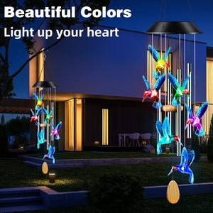 Carillon solaire LED papillon pour extérieur, lumière décorative de jardin - Product Image 4