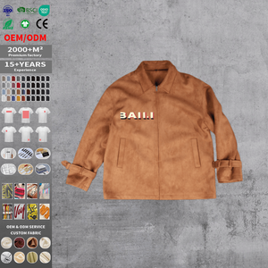 Veste décontractée d'automne de haute qualité, confortable, en polaire, avec fermeture éclair, service OEM disponible, logo sur le devant - Product Image 1