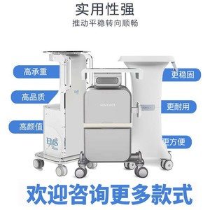 Newface Salon <b>Trolley</b> TC1 Universal Wheel Easy Moving <b>Plastic</b> Minimalist Design Gray White Blue White - Product Image 2