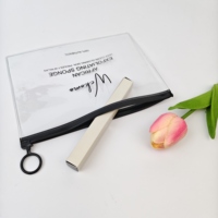 Sacs en PVC transparents avec fermeture éclair personnalisée, refermables, 100 pièces, emballage étanche, sacs en éponge africaine, sacs scellés pour ornements