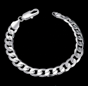 Custom Size <strong>Solid</strong> 925 Sterling <strong>Silver</strong> Fashion Jewelry Cuban Curb Chain <strong>Bracelet</strong> and Necklace 3mm 4mm 5mm 6mm - Product Image 4