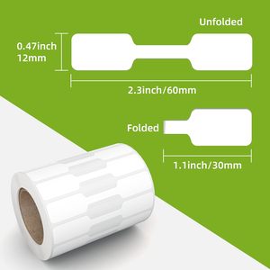 Tự dính trắng trống đồ trang sức dán nhãn đồ trang sức giá thẻ dán cuộn cho Vòng đeo tay quần áo hiển thị - Product Image 2