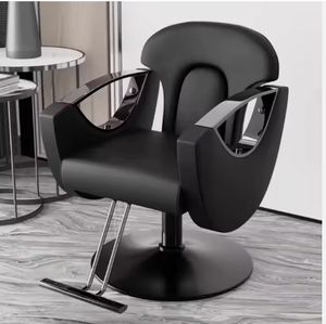Belle chaise de <span class=keywords><strong>coiffure</strong></span> <span class=keywords><strong>en</strong></span> cuir avec base <span class=keywords><strong>en</strong></span> or Chaise de barbier professionnelle à vendre - Product Image 1