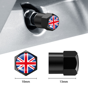 Mini tapas de válvula de neumático sólidas con logotipo de Inglaterra Nueva condición Neumático de coche de metal Vap - Product Image 2