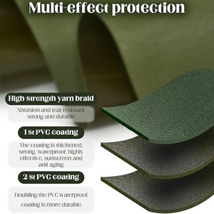 Nhiệm Vụ Nặng Nề Không Thấm Nước Sáp Vải Bông Vải Tarp Cho Xe Tải Bìa Bảo Vệ Ngoài Trời - Product Image 3