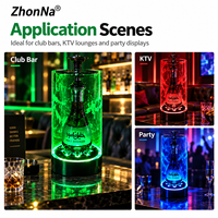 ZhonNa Hookah Arab dengan Kepala Laser Hijau RGBW, Alas Bercahaya untuk Bar, KTV, Klub, Perlengkapan Laser Berkilau Profesional, Kit Suku Cadang