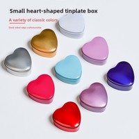 Boîte en fer blanc en forme de petit cœur créative pour bonbons de mariage, personnalisable, de qualité alimentaire, emballage cadeau prêt à l'emploi