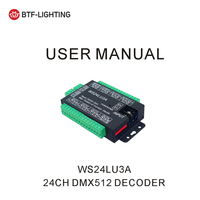 Top Qualité WS24LU3A 24 Canal 8 Groupe DMX 512 Décodeur RGB Led Contrôleur