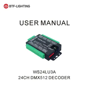 Top Quality WS24LU3A 24channel 8 Group Dmx 512 Decoder Rgb Led Controller