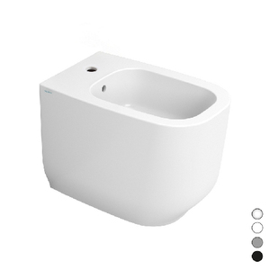 Bidé de Pared de 56 cm, Cerámica Blanca, Diseño Moderno - Product Image 3