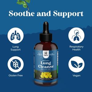 Disintossicazione e pulizia polmonare a base di erbe con estratto di radice di Marshmallow e foglia di piantaggine per la salute dei polmoni respiratori, gocce per la pulizia dei polmoni - Product Image 5