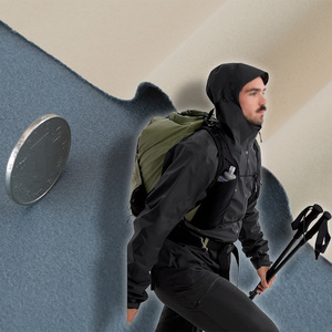 75D Twill Pongee 3-Trong-1 Composite Polar Fleece Không Thấm Nước Windproof Coldproof Mềm <span class=keywords><strong>Shell</strong></span> Áo Khoác Trượt Tuyết Phù Hợp Với Ngoài Trời Vải - Product Image 1