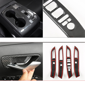 Accesorios Interiores para <span class=keywords><strong>Hyundai</strong></span> <span class=keywords><strong>Tucson</strong></span> 2021 2022 <span class=keywords><strong>2023</strong></span> Nx4, Cubierta de Palanca de Cambios, Molduras para Volante, Elevador de Ventanas, Fibra de Carbono - Product Image 4