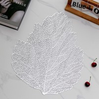 Set de table en PVC imperméable et antidérapant, esthétique feuille nordique européenne, adapté aux hôtels et à la maison