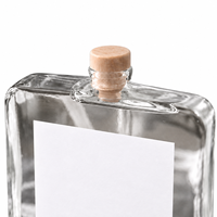 Bouteille diffuseur en verre rectangulaire plate vide BOXUN BX-FSD100 de 100 ml avec coins arrondis pour l'emballage de parfums d'intérieur