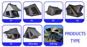 Tente de toit rigide pliable pour le tout-terrain, cadre en alliage d'aluminium, haute capacité de charge, taille compacte, Oxford imperméable, résistant aux UV - Product Image 4