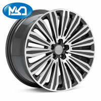 Jante en alliage d'aluminium coulé 17 pouces 5x120.65 à rayons multiples finition gris bronze pour le marché américain des véhicules électriques, qualité approuvée JWL VIA