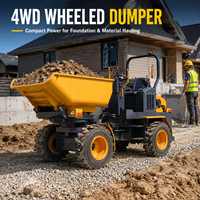 Mini-dumper articulé tout-terrain chinois 4x4 pour le transport, à vendre