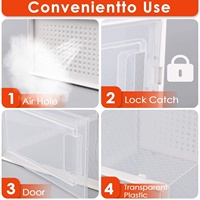 Lot de 18 organiseurs de rangement pour chaussures empilables, cubes à chaussures pliables et polyvalents pour baskets