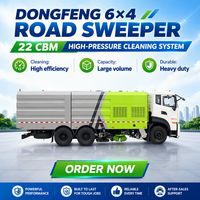 Camion balayeuse routière Dongfeng 6*4, 12 m³ avec lavage haute pression