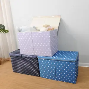 Factory Direct Sales Custom Pattern Large Storage Bins For Household Clothes Groceries Toys With Wholesale Low Price