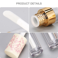 Tubes de baguette de couleur de logo personnalisé de mur épais de 5ml Tube d'emballage de brillant à lèvres violet clair vide transparent